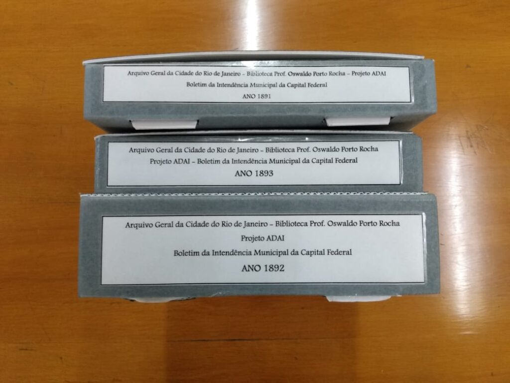 Projeto de Restauração, Acondicionamento e Digitalização dos "Boletins da Intendência  Municipal"
