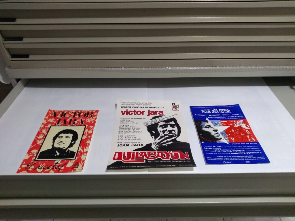 Violaciones a los derechos humanos en el Estadio Victor Jara (ex estadio Chile) y actividades artísticas por la defensa de derechos humanos en Chile y el extranjero: Clasificación, organización, conservación preventiva, digitalización y difusión del fondo Post 1973 del Archivo Víctor Jara.