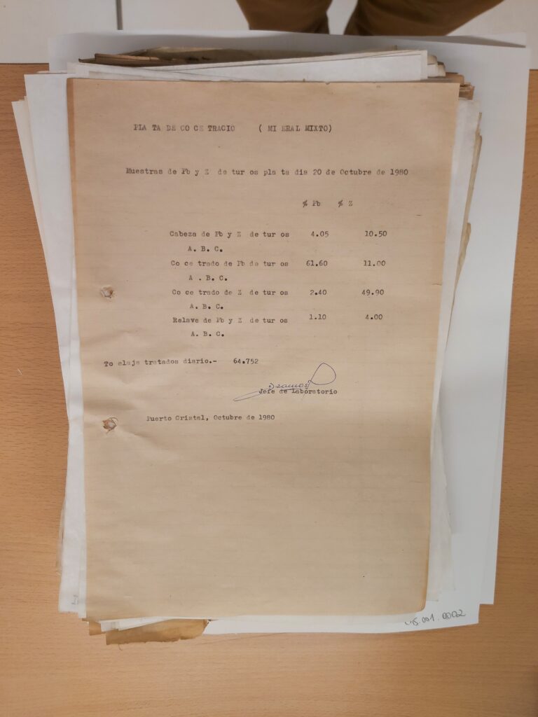 Archivo Histórico de Puerto Cristal: Etapa III, digitalización y Catalogación