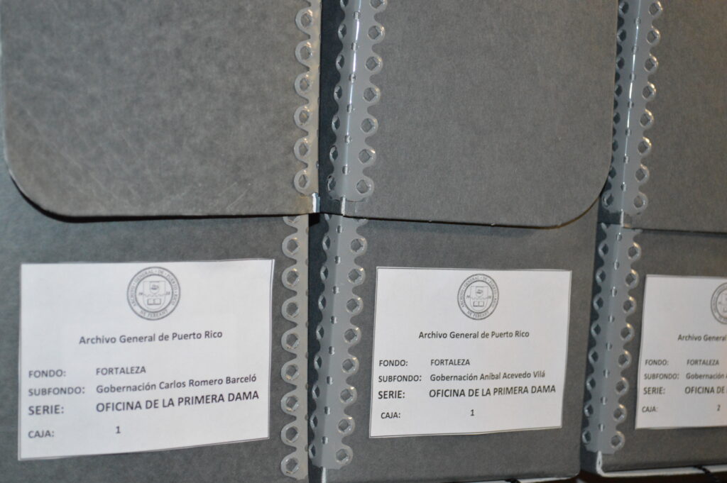 Documentos de la Oficina de la Primera Dama de Puerto Rico, Fase I