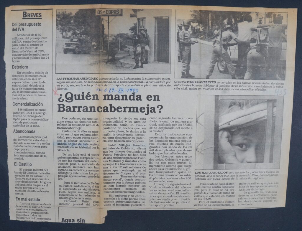 Cambio de unidades de conservación y digitalización de recortes de prensa de derechos humanos ( 1988-1996) contenidos en 50 tomos que presentan avanzado grado de deterioro y forman parte del Archivo Histórico de la Corporación Regional para la Defensa de los derechos Humanos