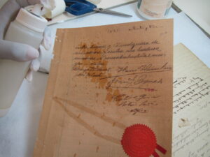 “Restauración de 9 Protocolos Notariales de los  siglos XIX y XX”.