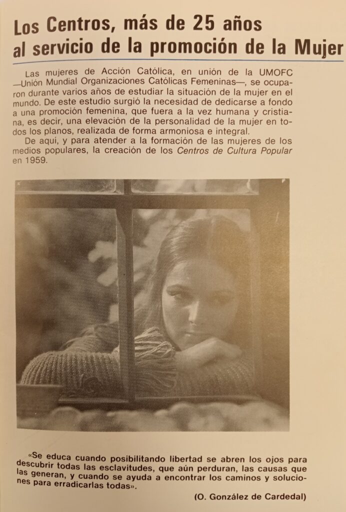 Descripción, digitalización y difusión de un fondo de mujeres: el movimiento de Mujeres de Acción Católica (M.A.C.).