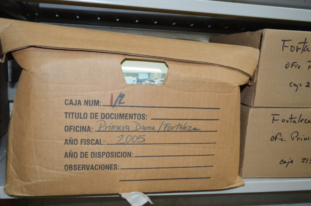 Documentos de la Oficina de la Primera Dama de Puerto Rico, Fase I