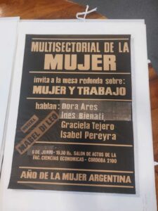 Tratamiento archivístico y puesta en acceso del archivo personal de Mabel Di Leo