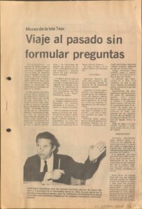 Rescate archivístico de las series documentales “recortes de prensa " y "fotografías" del fondo Maurice van de Maele (1964-1986) de la Dirección Museológica