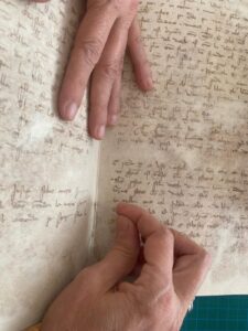 Restauración de documentos de los siglos XIII-XVI