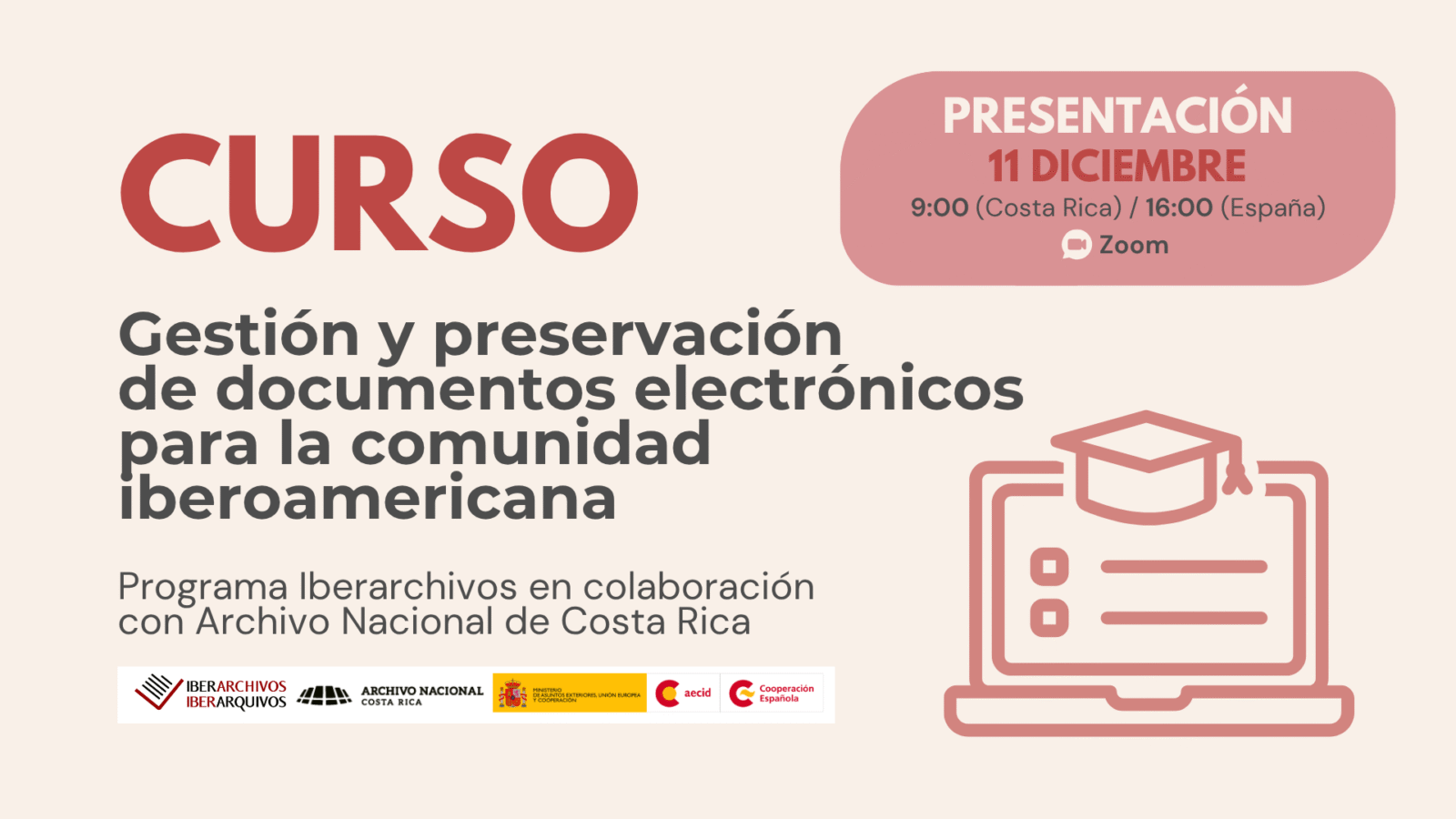 Presentamos el curso de Gestión y preservación de documentos electrónicos para la comunidad iberoamericana