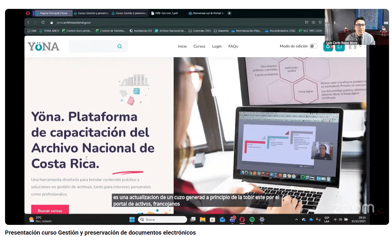 Iberarchivos, en colaboración con el Archivo Nacional de Costa Rica, presenta el curso «Gestión y preservación de documentos electrónicos"