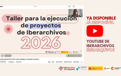 Disponible la formación sobre cómo presentar proyectos a las Convocatorias 2026 de ayudas a proyectos archivísticos